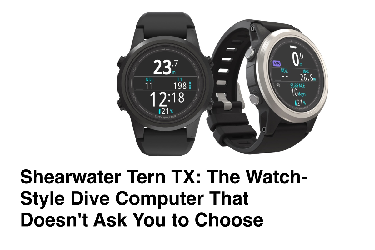 Shearwater Tern TX: The Watch-Style Dive Computer That Doesn't Ask You to Choose