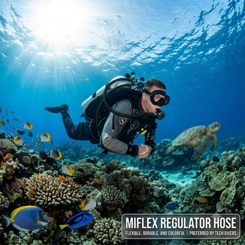 Miflex Regulator Hose - 70cm (Black) Miflex Regulator Hose - 70cm (Black)