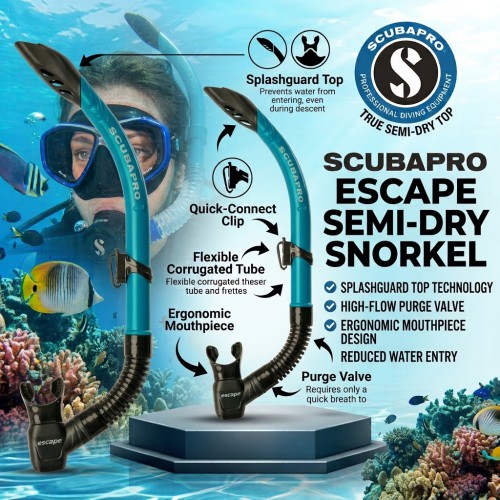Scubapro Escape Semi-Dry Snorkel Scubapro Escape Semi-Dry Snorkel