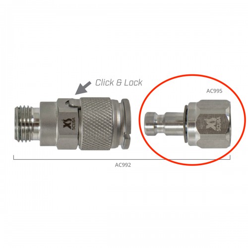 XS Scuba Stainless 2nd Stage QD - Male End